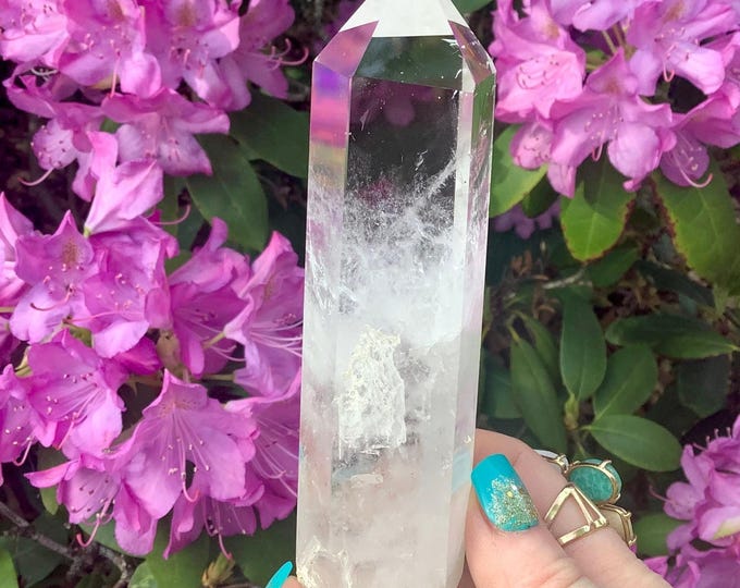 High Altitude Himalayan Clear Quartz Crystal Point ~ Large 6 oz. ~ 5" Long ~ Museum Quality Wand ~ Sparkling Inclusions ~ Fast Shipping