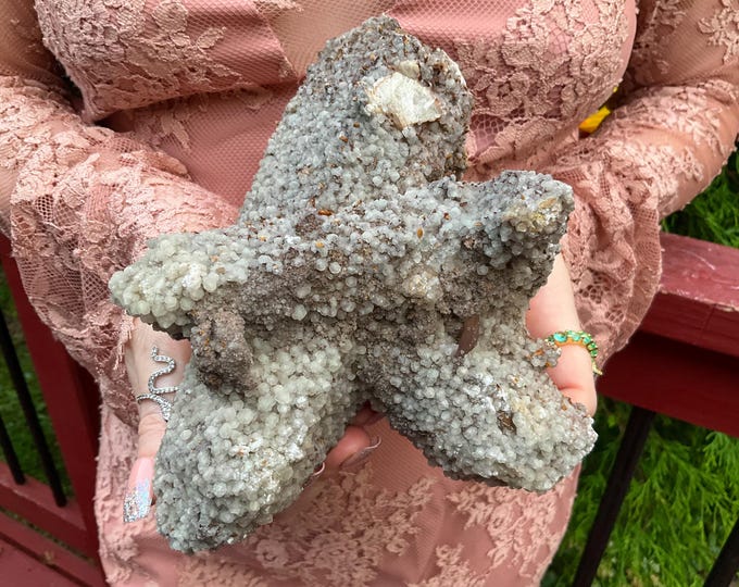 Botryoidal Calcite 3 Lb. 8 oz. Cluster ~ 7" long ~ Rare Free Form Crystal Mineral Display