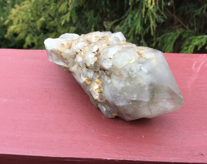 Congo Citrine Elestial Crystal ~ Large 5.6 oz. ~ 4" Long ~ Natural Cluster w/ point ~ Perfect Meditation Size, Gift ~ Fast & Free Shipping