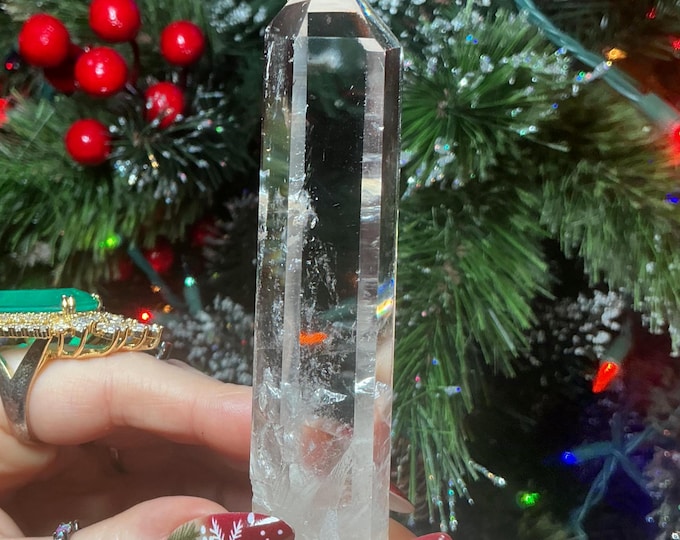 High Altitude Himalayan Clear Quartz Crystal Point ~ Large 2.9 oz. Wand ~ 4" Long ~ One of a kind Specimen ~ Museum Quality ~ Ultra Sparkly