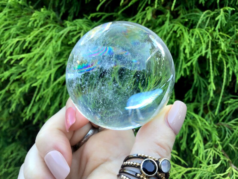 Large 8 oz. Clear Quartz Crystal Ball 2 Wide Sphere Etsy