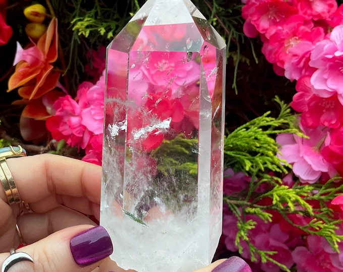 High Altitude Himalayan Clear Quartz Crystal Point ~ 9.5 oz. Wand ~ 4 1/2" Long ~ Museum Quality, Sparkling Inclusions ~ Fast Shipping U.S.A