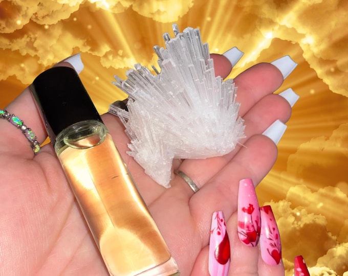 Vanilla Afternoon Perfume Oil & Crystals ~ Crystal Goddess 888 Exclusive Multisensory Set ~ Combining Poetry, Scent and Crystals