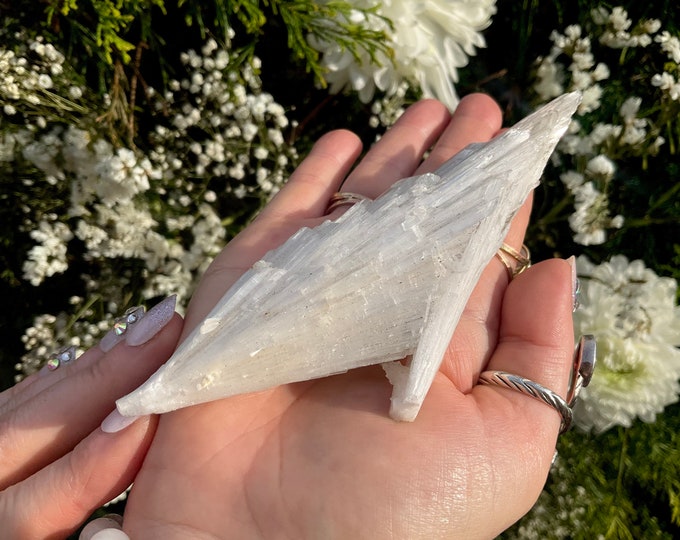 Scolecite Spray Crystal Cluster ~ 3 oz. ~ 6" Long ~ Synergy 12 Crystal ~ Incredible Sparkling Dainty Long Points ~ Fast & Free Shipping