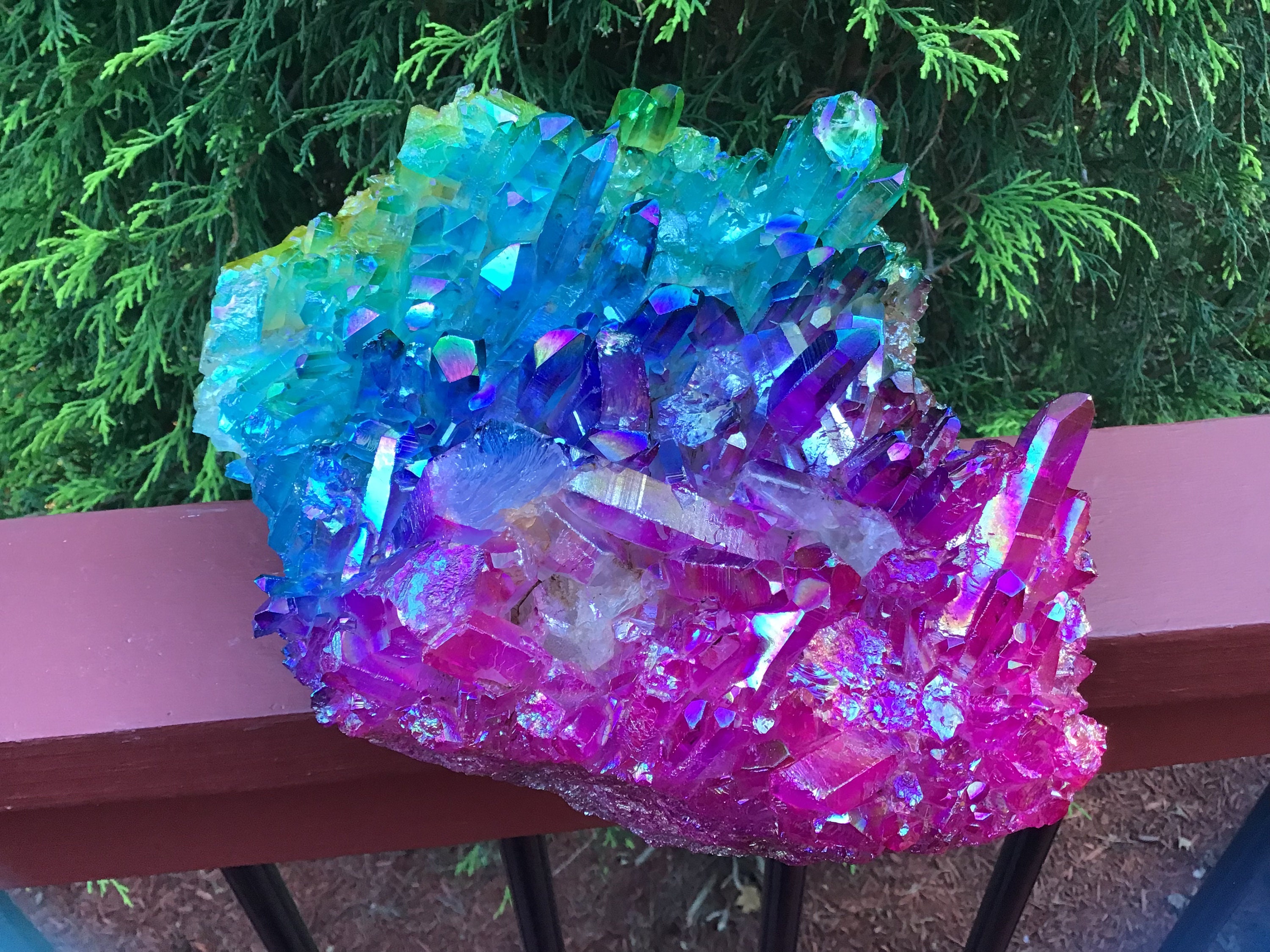 Aura Quartz Crystal Large 12 lb. 12 oz. Cluster 11 Etsy