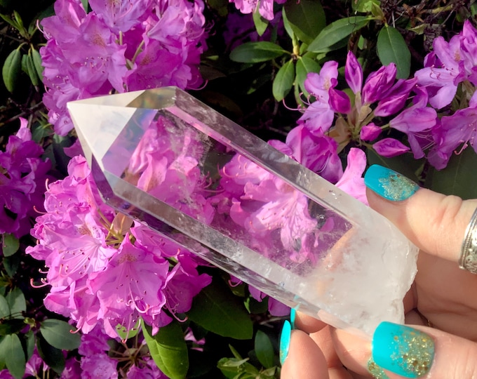 High Altitude Himalayan Ultra Clear Quartz Crystal Wand ~ Large 8 oz. ~ 4 1/2’’ Long ~ Fast & Free Shipping, USA + Global Shipping ~ RARE!