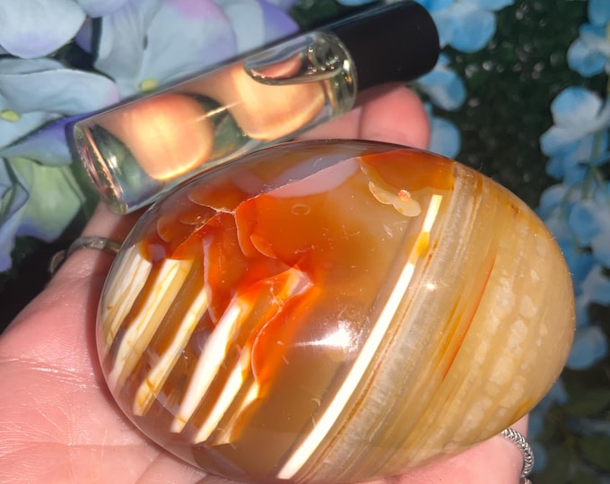 Carnelian Garden ~ Crystal Goddess 888 Exclusive Set ~ Combining Poetry, Scent and Crystals for a Multi-Sensory Experience ~