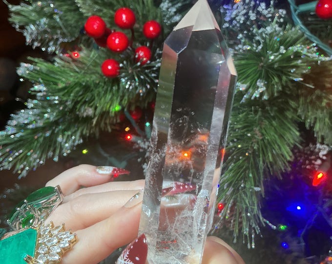 Himalayan Clear Quartz Crystal Point, 3.4 oz. ~ 4" Long ~ High Altitude Healing Wand