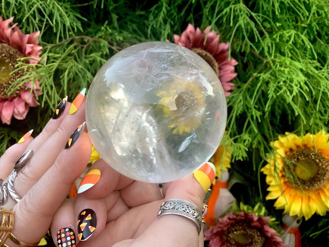 Clear Quartz Crystal Ball Large 1 Lb. Polished Sphere 3 Wide Ultra