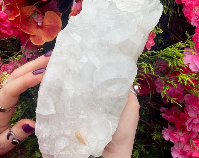 Clear Apophyllite Crystal Cluster ~ Large 4 Lb. 4 oz. ~ 9" Long ~ Stunning Sparkling Zeolite Specimen ~ Fast & Free Shipping from U.S.A. ~