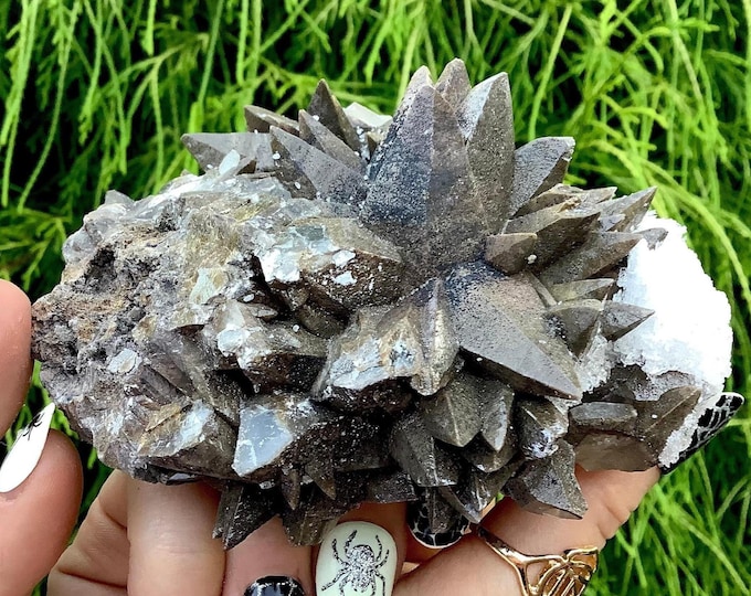 CLEARANCE! ~ Cave Calcite Crystal Cluster ~ Large 1 Lb. ~ 4" Long ~ Natural Display Mineral on Matrix ~ Sparkling Bronze Points