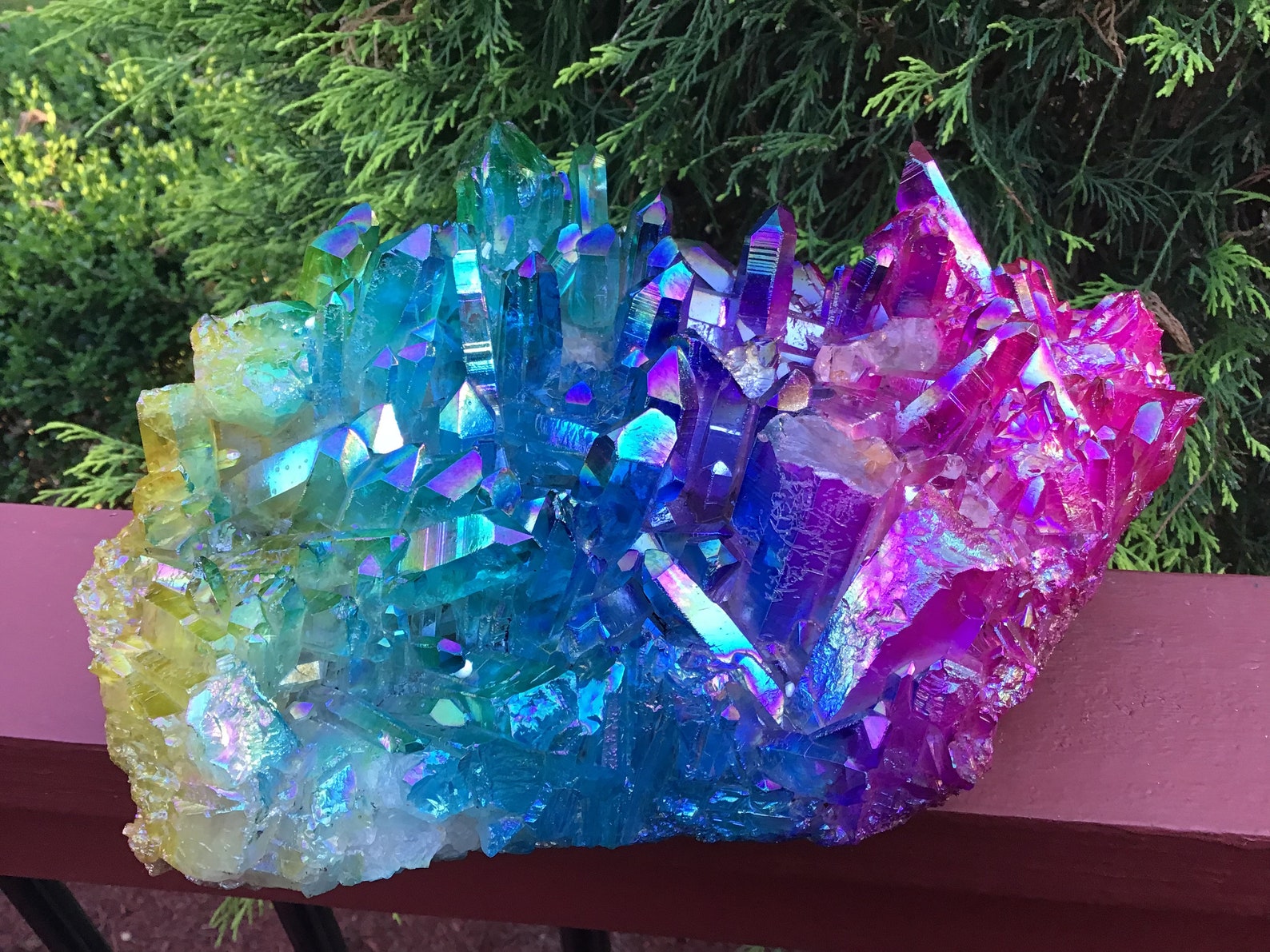 Aura Quartz Crystal Large 12 lb. 12 oz. Cluster 11 Etsy