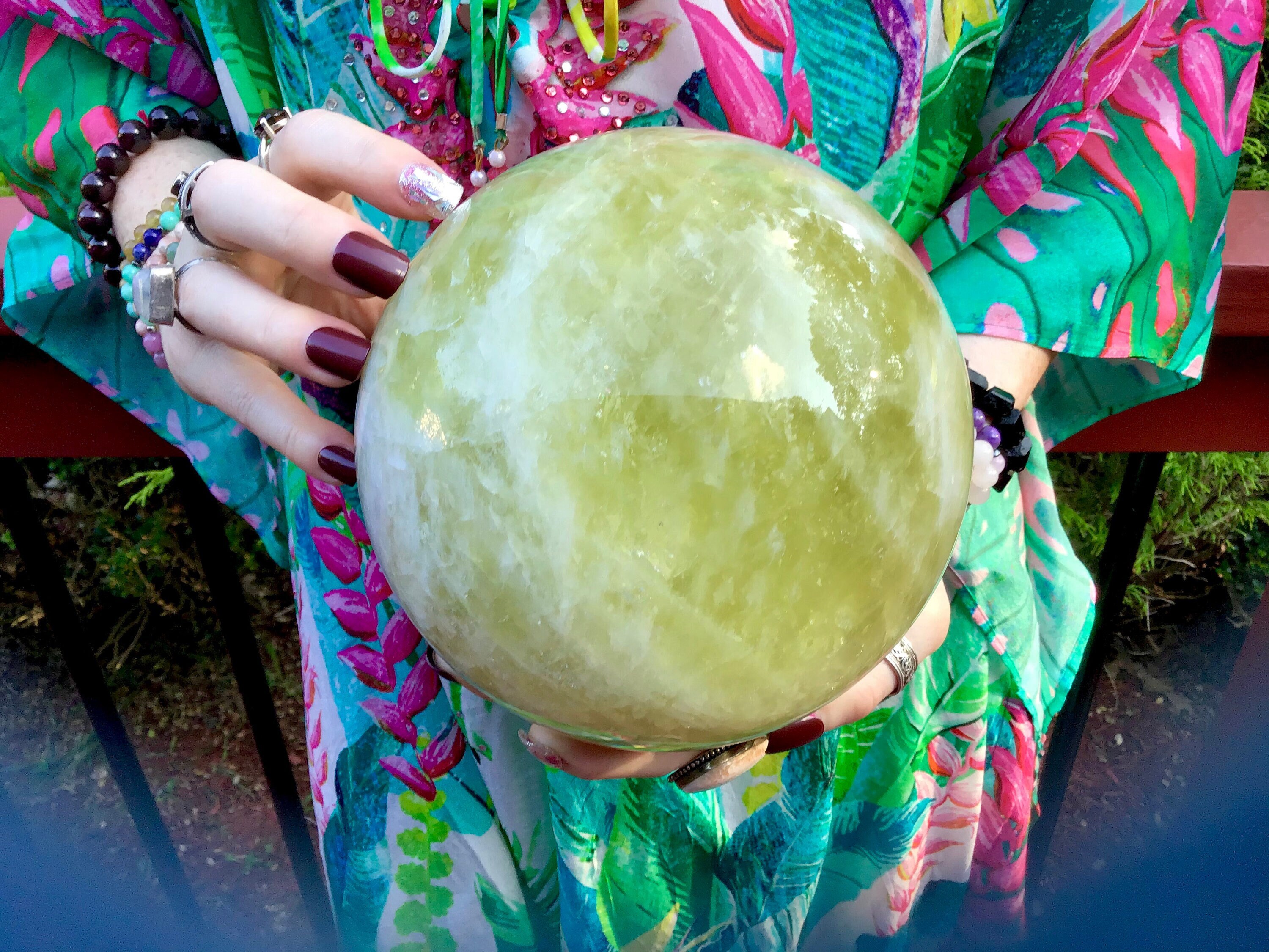 Citrine Quartz Large 9 Lb 14 Oz Crystal Ball 6 Wide Etsy Israel