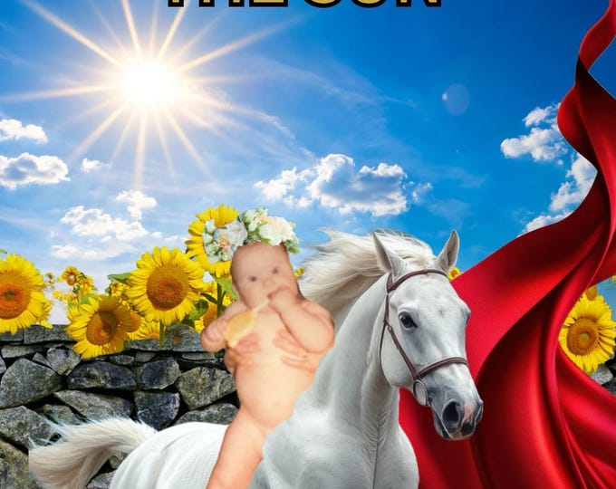 THE SUN ~ Tarot Card Original Art by Crystal Goddess 888