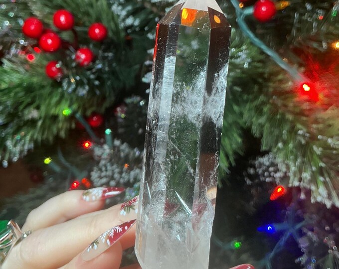 High Altitude Himalayan Clear Quartz Crystal Point ~ Large 2.3 oz. Wand ~ 4" Long ~ One of a kind Specimen ~ A+++ Museum Quality ~