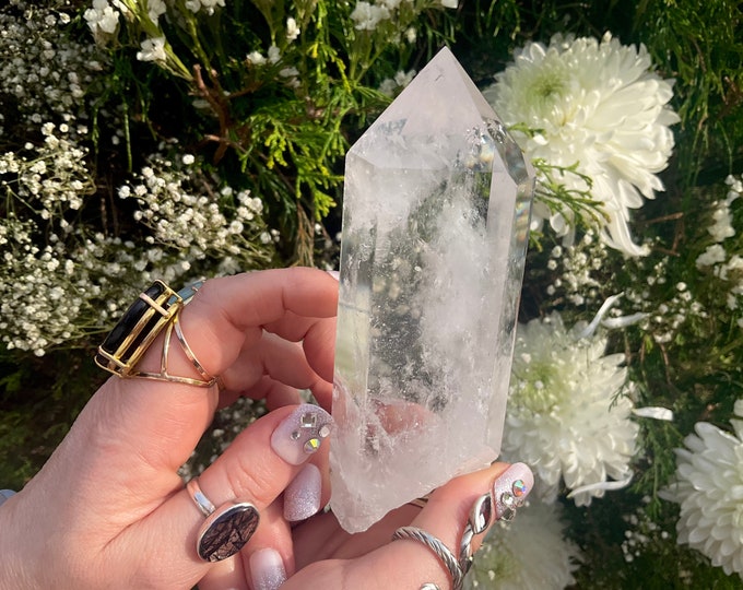 High Altitude Himalayan Clear Quartz Crystal Wand ~ Large 12 oz. ~ 5" Long ~ Museum Quality ~ Rare Highest Quality Crystal Specimen ~