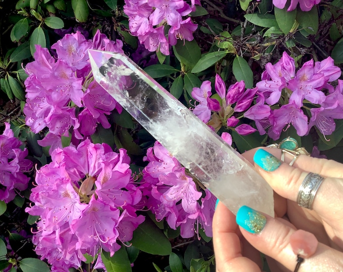 High Altitude Himalayan Clear Quartz Crystal Wand ~ Large 5 oz. ~ 6" Long ~ Museum Quality, Sparkling Inclusions ~ Fast & Free Shipping, USA