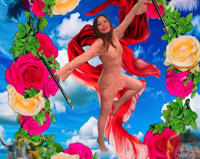 THE WORLD ~ Tarot Card Original Art by Crystal Goddess 888