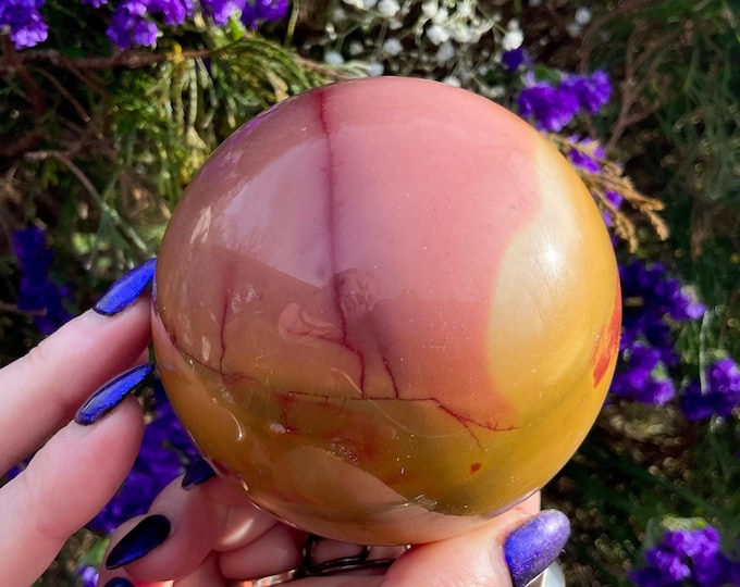 Mookaite Jasper Crystal Ball ~ 1 Lb. 9 oz. ~ 3" Wide ~ Beautiful Reiki, Altar Display ~ Metaphysical Home Decor ~ Fast & Free Shipping