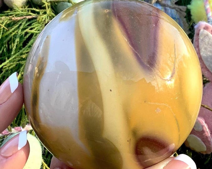 Mookaite Jasper Crystal Ball ~ 1 Lb. 10 oz. ~ 3" Wide ~ Colorful Polished Sphere ~ Beautiful Reiki, Altar Display ~ Fast & Free Shipping
