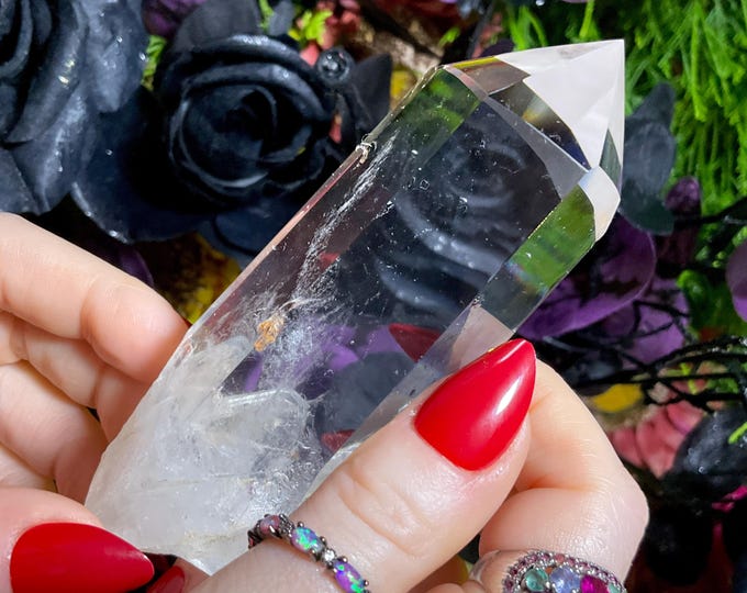 High Altitude Himalayan Ultra Clear Quartz Crystal Wand ~ Large 6.4 oz. ~ 4 1/2’’ Long ~ Fast & Free Shipping, USA + Global Shipping ~ RARE!