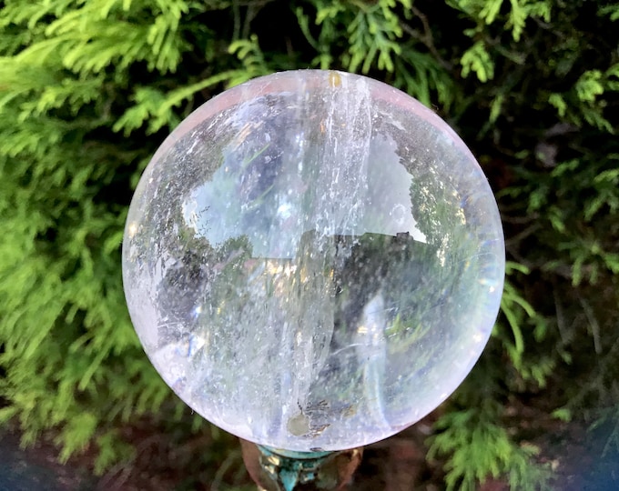 Ultra Clear Quartz Crystal Ball ~ 10.5 oz. ~ 2" Wide ~ Home Decor, Polished Sphere, Display ~ Fast & Free Shipping from U.S.A. + Gift Wrap!