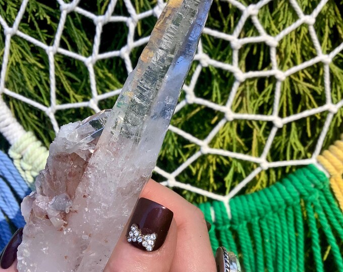 High Altitude Himalayan Clear Quartz Crystal Point ~ Large 5 oz. Wand ~ 5" Long ~ Fast & Free Shipping ~ One of a kind Specimen