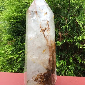 Clear Quartz Crystals Large 8 lb. 14 oz. Generator 11 Tall Golden Healer Sparkling Silver Inclusions Big Free-Standing Tower image 8