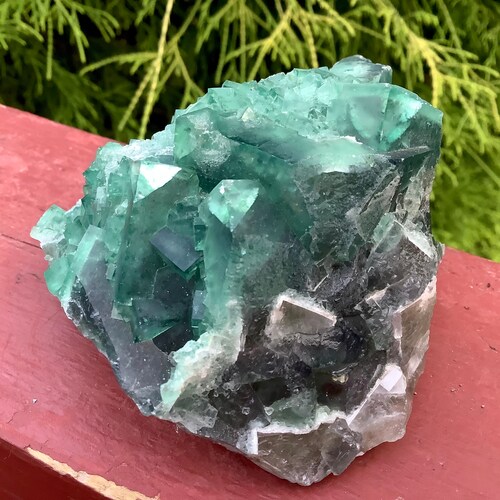 Fluorite Quartz Crystal Large 14.9 oz. Cluster ~ 3