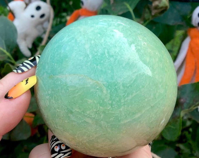 CLEARANCE ~ Amazonite Crystal Ball ~ 15 oz. ~ 2 1/2 " Wide ~ Natural Polished Sphere ~ Beautiful Mineral Specimen Display