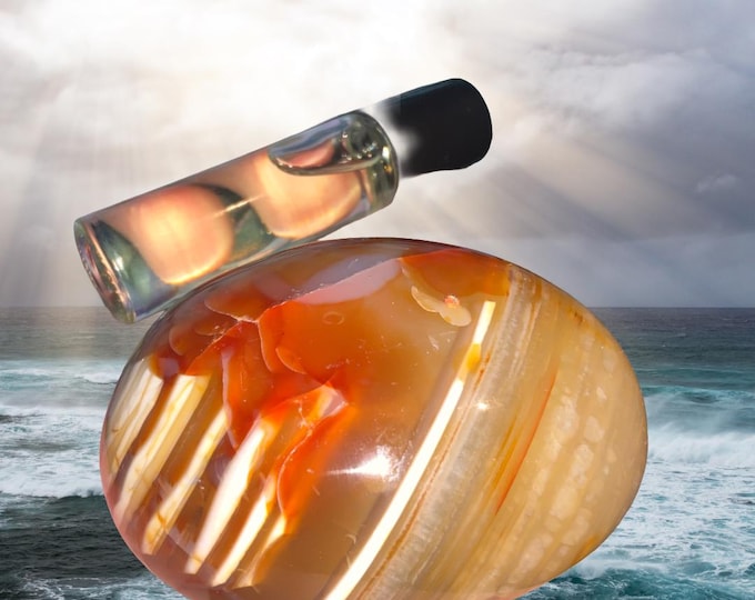 Carnelian Garden Perfume Oil and Crystal ~ Crystal Goddess 888 Exclusive Multisensory Set ~ Combining Poetry, Scent and Crystals