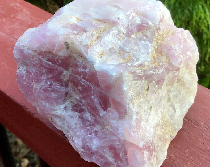 Rose Quartz Crystal Cluster ~ Large 1 lb. 4 oz. ~ 3" Long ~ Baby Pink Natural Meditation Stone ~ Crystal Goddess Collection