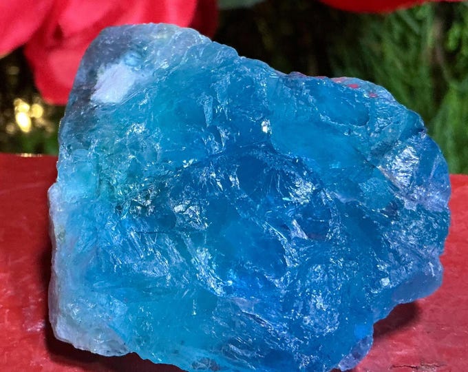 Blue Fluorite Crystal Cluster ~ 4 1/2 oz. ~ 3" Long ~Translucent Cubic Formation