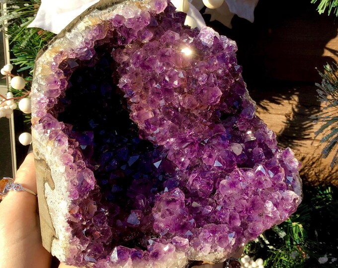 CLEARANCE! ~ Amethyst Crystal Cluster ~ Large 6 lb. 15 oz. ~ 6" Tall ~ Reiki Display Specimen ~ Fast & Free Shipping