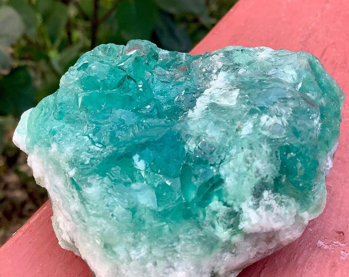 Blue Fluorite Crystal Cluster ~ 5.4 oz. ~ 2 1/2" Long ~ Rare Deep Ocean Blue Color ~ Fast & Free Shipping ~