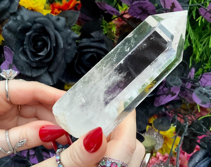 High Altitude Himalayan Ultra Clear Quartz Crystal Wand ~ Large 10.6 oz. ~ 5’’ Long ~ Fast & Free Shipping, USA + Global Shipping ~ RARE!