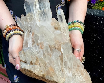 Ultra Clear Quartz Crystal Cluster ~ Large 17 lb. 6 oz. ~ 12" Long ~ Stunning Display Specimen, Perfect Points ~ Fast & Free Shipping, USA