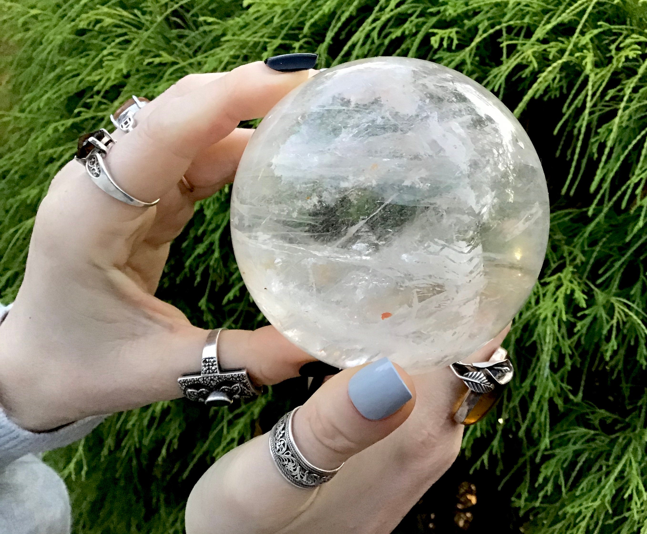 Quartz Crystal Ball Large 2 Lb. Big Ultra Clear 3 Wide | Etsy