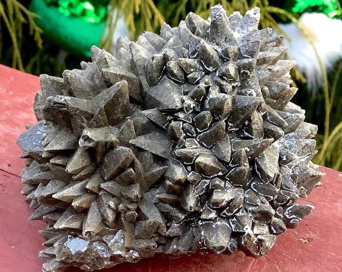CLEARANCE! ~ Cave Calcite Crystal Cluster ~ Large 7 oz. ~ 3" Long ~ Natural Display Mineral on Matrix ~ Sparkling Points