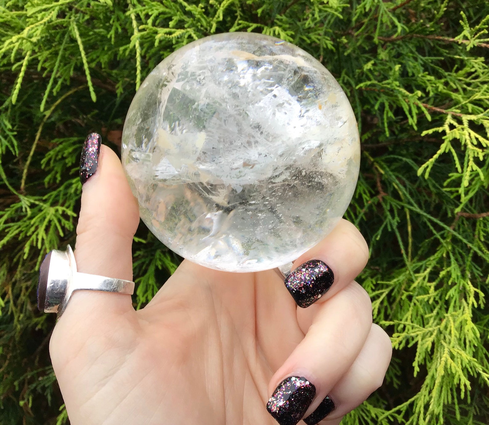 Quartz Crystal Ball Large 1 Lb. 3 oz. Ultra Clear Polished Etsy