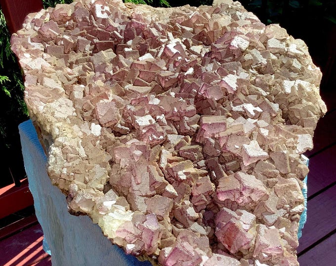 Purple Fluorite Crystal Cluster ~ Large 113 lb. ~ 19" Long ~ Natural Matrix ~ Massive Crystal Formation
