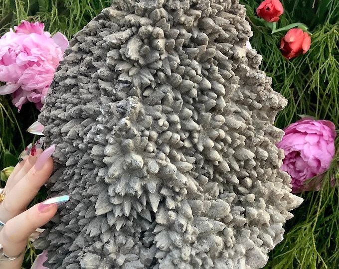 CLEARANCE! ~ Cave Calcite Crystal Cluster ~ Large 9 Lb. 4 oz. ~ 9" Tall ~ Natural Display Mineral on Matrix ~ Sparkling Points