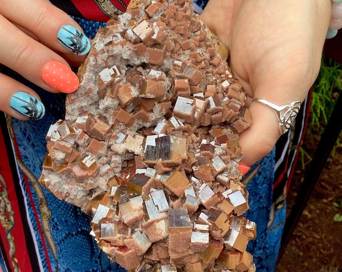 Vanadinite Crystal Cluster ~ Extra Large 1 Lb. 14 oz. ~ 5" Long ~ Sparkling Gorgeous Display ~ Natural Matrix