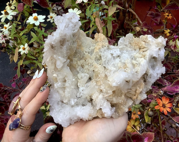 Golden Healer Quartz Crystal Cluster ~ Large 2 Lb. 10 oz. ~ 6 1/2" Long ~ Sparkling Clear Points ~ Feng Shui, Display ~ Fast & Free Shipping