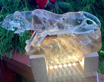 大きな水晶　4.5キロ Clear Quartz Crystal Tiger Large 8 Lb. 4 Oz.~ 10