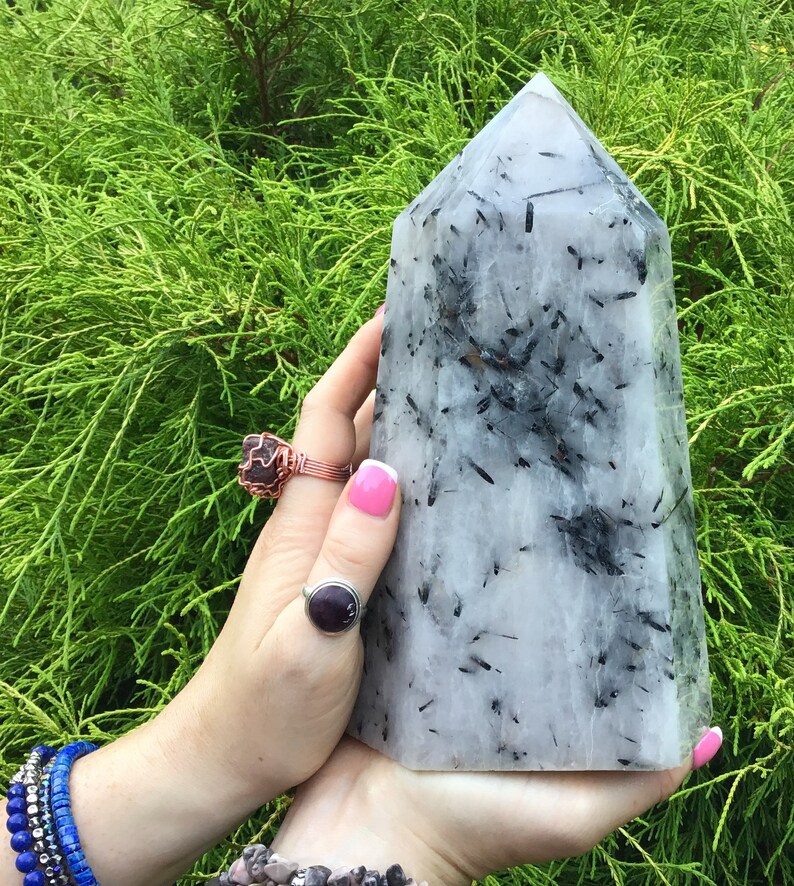 5 Lb 8 Oz Black Tourmaline Quartz Generator 8 1 2 Etsy