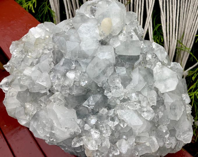 Clear Apophyllite Crystal Cluster ~ Large 12 Lb. ~ 10" Long ~ Stunning Sparkling Zeolite Specimen ~ Dazzling Display ~ Fast & Free Shipping