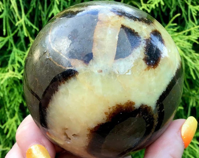 CLEARANCE! ~ Septarian Dragon Stone Crystal Ball ~ 1 Lb. 7 oz. ~ 2 1/2" Wide Sphere ~ Beautiful Display ~ Reiki, Altar, Feng Shui ~
