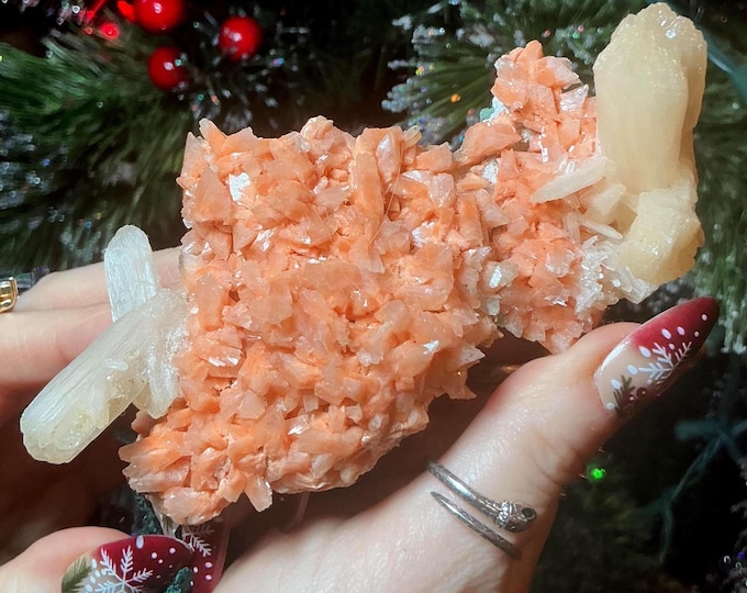 CLEARANCE! ~ Heulandite and Stilbite Crystal Cluster ~ 3.8 oz. ~ 4" Long ~ Rare Mineral Combination