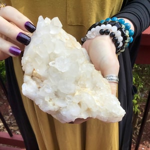 Clear Quartz Crystal Cluster ~ Large 1 lb. 15 oz. ~ 6&quot; Long ~ Big Water Clear Multi Points Sparkling Display Specimen ~ Fast & Free Shipping
